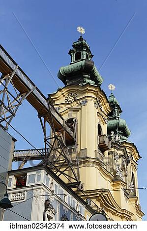 "Ursulinenkirche church with Hoehenrausch, a cultural project, Linz, Upper Austria, Austria, Europe, PublicGround, Europe" View Large Photo Image Picture - "Ursulinenkirche church with Hoehenrausch, a cultural project, Linz, Upper Austria, Austria, Europe, PublicGround, Europe". Fotosearch