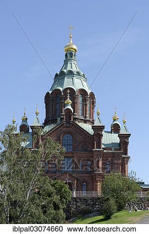 Stock Image - "Uspenski Cathedral, Helsinki, Uusimaa, Finland, Europe". Fotosearch