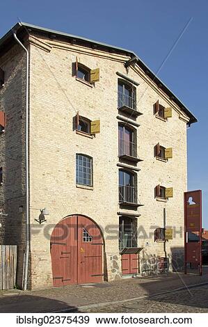 Stock Photo - "Uwe Johnson Literature House, Kluetz, Mecklenburg-Western Pomerania, Germany, Europe". Fotosearch