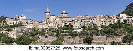 "Valldemossa with the Carthusian Valldemossa Charterhouse and the parish church of Sant Bartomeu, Majorca, Balearic Islands, Spain, Europe" View Large Photo Image Stock Photography - "Valldemossa with the Carthusian Valldemossa Charterhouse and the parish church of Sant Bartomeu, Majorca, Balearic Islands, Spain, Europe". Fotosearch