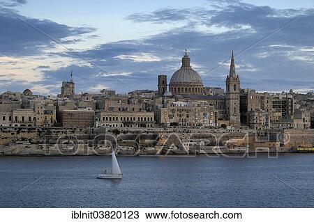 "Valletta with the Carmelite Church, Valletta, Malta, Europe" View Large Photo Image Stock Image - "Valletta with the Carmelite Church, Valletta, Malta, Europe". Fotosearch