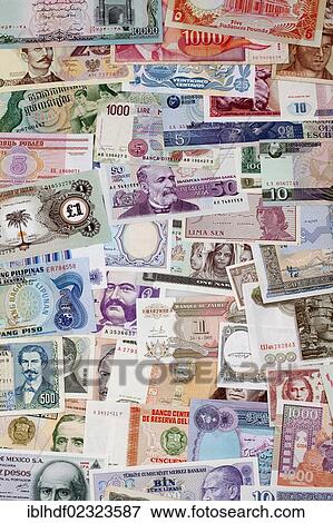 Various historic international bank notes View Large Photo Image Stock Photo - Various historic international bank notes. Fotosearch