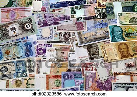 Various historic international bank notes View Large Photo Image Stock Photograph - Various historic international bank notes. Fotosearch