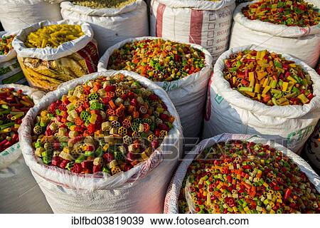 "Various noodles for sale in bags at an open air market, Mumbai, Maharashtra, India, Asia" View Large Photo Image Stock Photo - "Various noodles for sale in bags at an open air market, Mumbai, Maharashtra, India, Asia". Fotosearch