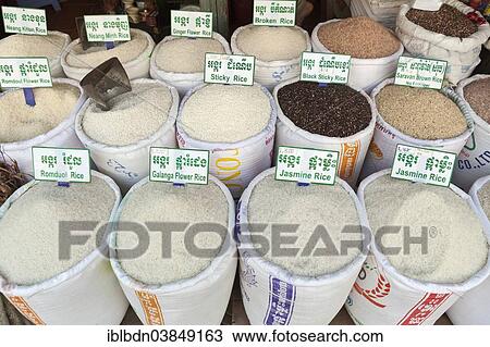 "Various sorts of rice for sale, Siem Reap, Cambodia, Asia" View Large Photo Image Stock Image - "Various sorts of rice for sale, Siem Reap, Cambodia, Asia". Fotosearch