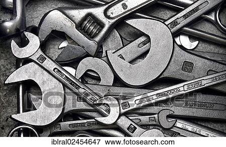 Stock Photo - Various wrenches. Fotosearch