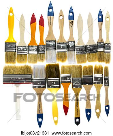 Varnish brushes of various widths View Large Photo Image Stock Image - Varnish brushes of various widths. Fotosearch