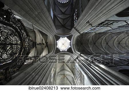 Stock Image - "Vaulted ceiling, Chartres Cathedral, Chartres, France, Europe". Fotosearch