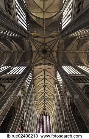 Vaulted Ceiling Orleans Cathedral Orleans France Europe