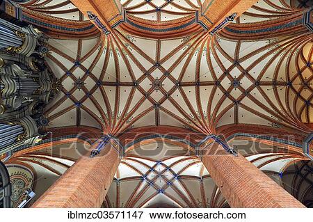 "Vaulted ceiling with columns, left the Baroque organ case, Marienkirche or St. Mary's Church, Gustrow, Mecklenburg-Western Pomerania, Germany, Europe" View Large Photo Image Stock Photo - "Vaulted ceiling with columns, left the Baroque organ case, Marienkirche or St. Mary's Church, Gustrow, Mecklenburg-Western Pomerania, Germany, Europe". Fotosearch