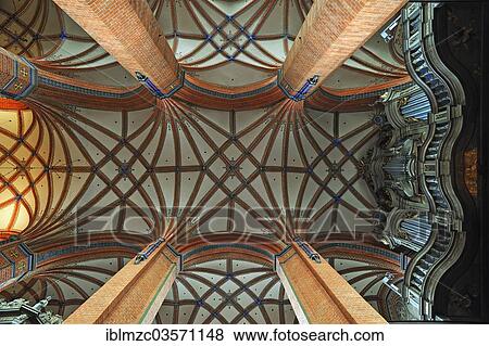 "Vaulted ceiling with columns, right the Baroque organ case, Marienkirche or St. Mary's Church, Gustrow, Mecklenburg-Western Pomerania, Germany, Europe" View Large Photo Image Stock Photo - "Vaulted ceiling with columns, right the Baroque organ case, Marienkirche or St. Mary's Church, Gustrow, Mecklenburg-Western Pomerania, Germany, Europe". Fotosearch