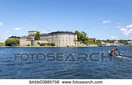 Stock Photograph - "Vaxholm fortress, near Vaxholm, Stockholm archipelago, Stockholm, Stockholm County, Sweden, Europe". Fotosearch