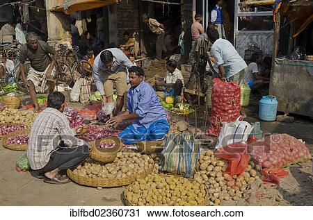 "Vegetable market in the streets of Kolkata, India, Asia" View Large Photo Image Stock Image - "Vegetable market in the streets of Kolkata, India, Asia". Fotosearch