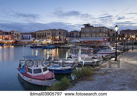 "Venetian harbour, Rethymno, Crete, Greece, Europe" View Large Photo Image Stock Photo - "Venetian harbour, Rethymno, Crete, Greece, Europe". Fotosearch