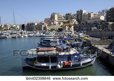 "Venetian Port, Heraklion or Iraklion, Crete, Greece, Europe" View Large Photo Image Stock Photograph - "Venetian Port, Heraklion or Iraklion, Crete, Greece, Europe". Fotosearch