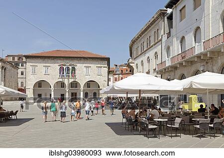 "Venetian Town Hall, market square, Pula, Istria, Croatia, Europe" View Large Photo Image Stock Image - "Venetian Town Hall, market square, Pula, Istria, Croatia, Europe". Fotosearch