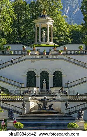 "Venus Temple above the terraced gardens, castle grounds, Linderhof Palace, Upper Bavaria, Bavaria, Germany, Europe" View Large Photo Image Stock Image - "Venus Temple above the terraced gardens, castle grounds, Linderhof Palace, Upper Bavaria, Bavaria, Germany, Europe". Fotosearch