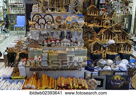 "Via Dolorosa, religious memorabilia, souvenirs, Bazar, Souk, old town, Jerusalem, Israel, Middle East, Asia" View Large Photo Image Stock Image - "Via Dolorosa, religious memorabilia, souvenirs, Bazar, Souk, old town, Jerusalem, Israel, Middle East, Asia". Fotosearch