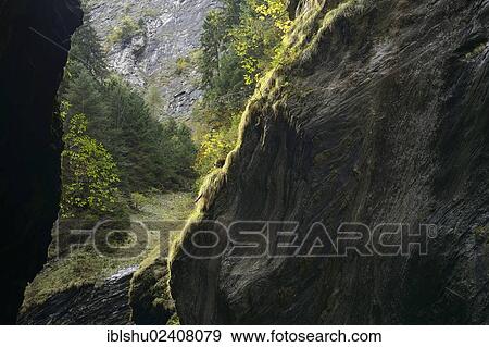 Stock Photo - "Viamala gorge near Thusis, canton of Grisons, Switzerland, Europe". Fotosearch