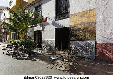 Stock Image - "Victor Bar, Calle Real, San Sebastian de la Gomera, Tenerife, Canary Islands, Spain, Europe". Fotosearch