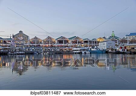 "Victoria and Alfred Waterfront at dusk, Cape Town, Western Cape, South Africa, Africa" View Large Photo Image Stock Photo - "Victoria and Alfred Waterfront at dusk, Cape Town, Western Cape, South Africa, Africa". Fotosearch