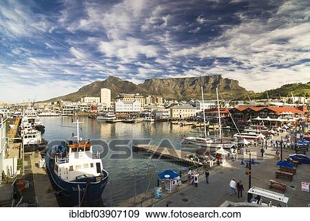 "Victoria and Alfred Waterfront, Table Mountain and Devil's Peak at the back, Table Bay on the Atlantic Ocean, Cape Town, Western Cape, South Africa, Africa" View Large Photo Image Stock Photo - "Victoria and Alfred Waterfront, Table Mountain and Devil's Peak at the back, Table Bay on the Atlantic Ocean, Cape Town, Western Cape, South Africa, Africa". Fotosearch