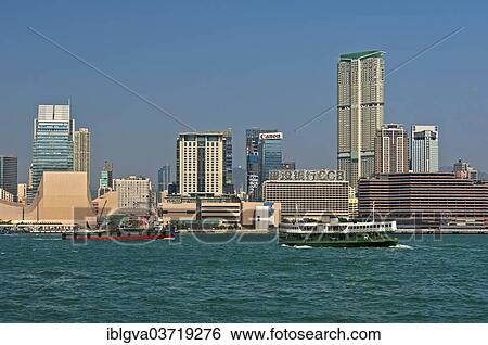 "Victoria Harbour and skyscrapers in the district of Tsim Sha Tsui, from Hong Kong Island, Kowloon, Hong Kong, Hong Kong, China, People's Republic of China, Asia" View Large Photo Image Stock Photograph - "Victoria Harbour and skyscrapers in the district of Tsim Sha Tsui, from Hong Kong Island, Kowloon, Hong Kong, Hong Kong, China, People's Republic of China, Asia". Fotosearch