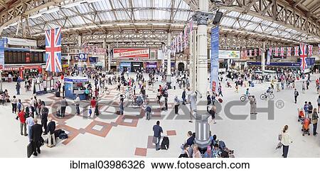 Stock Photograph - "Victoria Station, London, England, United Kingdom, Europe". Fotosearch