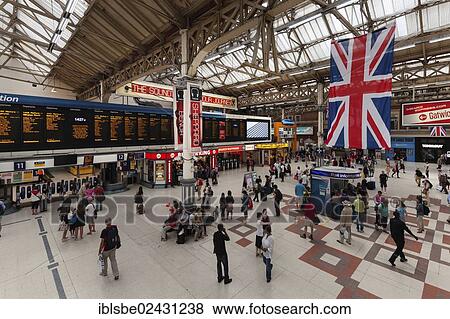 Stock Photo - "Victoria Station railway station, London, England, United Kingdom, Europe". Fotosearch