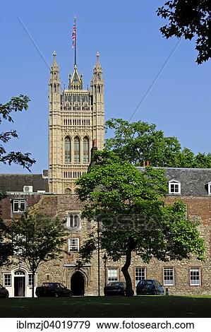 "Victoria Tower, Palace of Westminster, Houses of Parliament, as seen from the Dean's Yard, London, England, United Kingdom, Europe" View Large Photo Image Stock Photo - "Victoria Tower, Palace of Westminster, Houses of Parliament, as seen from the Dean's Yard, London, England, United Kingdom, Europe". Fotosearch