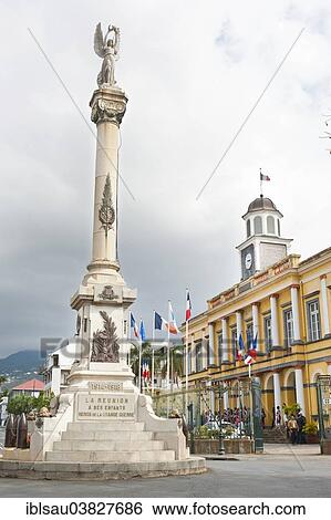 "Victory column and old town hall, Saint-Denis, Reunion" View Large Photo Image Stock Photograph - "Victory column and old town hall, Saint-Denis, Reunion". Fotosearch