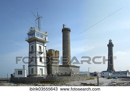 "Vieille Tour beacon, Chapel Saint-Pierre, lighthouses Phare de Penmarch and Phare d'Eckmuehl, Pointe de Saint-Pierre, Penmarch, Departement Finistere, Brittany, France, Europe" View Large Photo Image Stock Image - "Vieille Tour beacon, Chapel Saint-Pierre, lighthouses Phare de Penmarch and Phare d'Eckmuehl, Pointe de Saint-Pierre, Penmarch, Departement Finistere, Brittany, France, Europe". Fotosearch