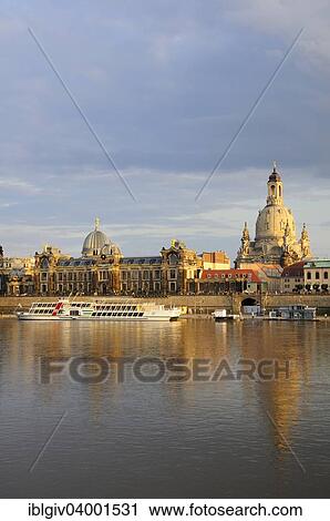 "View across the Elbe River of the Dresden Academy of Fine Arts and Dresden Frauenkirche, Church of Our Lady, Dresden, Saxony, Germany, Europe" View Large Photo Image Stock Image - "View across the Elbe River of the Dresden Academy of Fine Arts and Dresden Frauenkirche, Church of Our Lady, Dresden, Saxony, Germany, Europe". Fotosearch