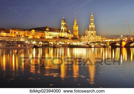 "View across the Elbe River towards the historic town centre of Dresden in the evening, Saxony, Germany, Europe" View Large Photo Image Stock Image - "View across the Elbe River towards the historic town centre of Dresden in the evening, Saxony, Germany, Europe". Fotosearch