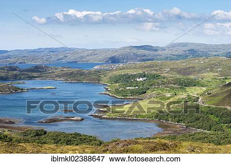 "View down towards Loch Ardbhair in the Northern Highlands, county of Sutherland, Scotland, United Kingdom, Europe" View Large Photo Image Stock Photo - "View down towards Loch Ardbhair in the Northern Highlands, county of Sutherland, Scotland, United Kingdom, Europe". Fotosearch