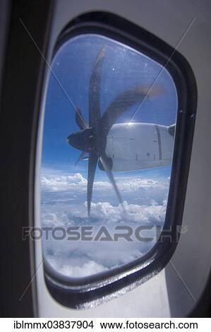 "View from a cabin window, turboprop aircraft ATR 72-500, in flight, Asia" View Large Photo Image Picture - "View from a cabin window, turboprop aircraft ATR 72-500, in flight, Asia". Fotosearch
