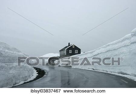 "View from a car on a snowy road, Scandinavia, Norway, Europe" View Large Photo Image Stock Photo - "View from a car on a snowy road, Scandinavia, Norway, Europe". Fotosearch