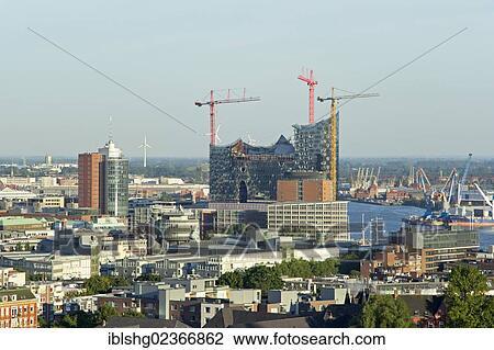 "View from a ferris wheel towards the Elbe Philharmonic Hall, Hamburger Dom funfair, Hamburg, Germany, Europe" View Large Photo Image Stock Image - "View from a ferris wheel towards the Elbe Philharmonic Hall, Hamburger Dom funfair, Hamburg, Germany, Europe". Fotosearch
