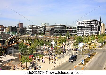 "View from an observation deck towards HafenCity, Hanseatic City of Hamburg, Germany, Europe" View Large Photo Image Stock Photo - "View from an observation deck towards HafenCity, Hanseatic City of Hamburg, Germany, Europe". Fotosearch