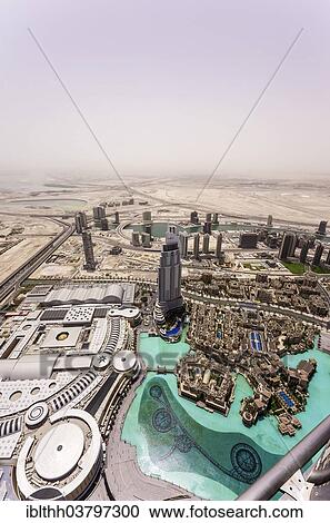"View from Burj Khalifa, Dubai, United Arab Emirates, Asia" View Large Photo Image Stock Image - "View from Burj Khalifa, Dubai, United Arab Emirates, Asia". Fotosearch