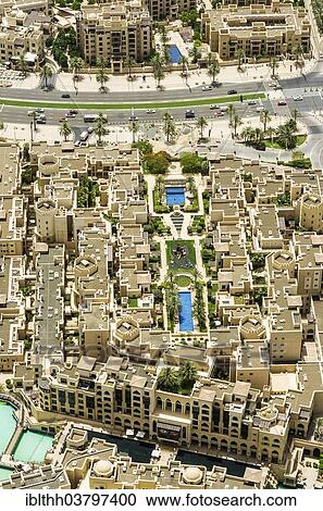 Stock Image - "View from Burj Khalifa, Dubai, United Arab Emirates, Asia". Fotosearch