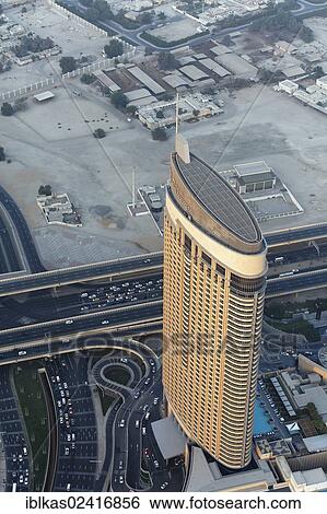 View from Burj Khalifa over a highrise building, The Address, Dubai, United Arab Emirates, Middle East, Asia View Large Photo Image Stock Photograph - View from Burj Khalifa over a highrise building, The Address, Dubai, United Arab Emirates, Middle East, Asia. Fotosearch