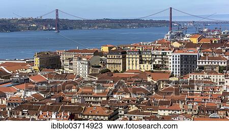 "View from Castelo de Sao Jorge castle over the historic city centre of Lisbon, historic center, Lisbon, Lisbon District, Portugal, Europe" View Large Photo Image Stock Image - "View from Castelo de Sao Jorge castle over the historic city centre of Lisbon, historic center, Lisbon, Lisbon District, Portugal, Europe". Fotosearch