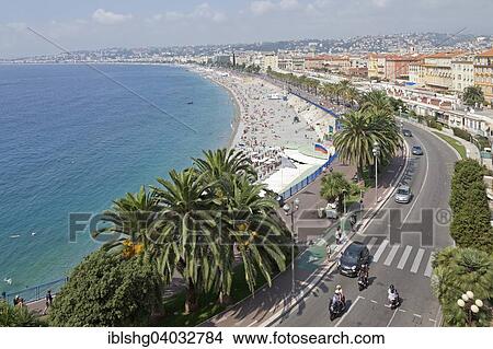 Picture - "View from Castle Hill, Nice, Alpes-Maritimes department, Provence-Alpes-Cote d'Azur, France, Europe". Fotosearch
