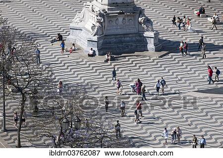 "View from Elevador de Santa Justa elevator tower over the Rossio Square, Lisbon, Lisbon District, Portugal, Europe" View Large Photo Image Stock Photo - "View from Elevador de Santa Justa elevator tower over the Rossio Square, Lisbon, Lisbon District, Portugal, Europe". Fotosearch