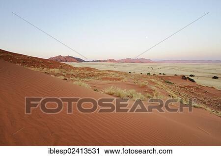 Stock Image - View from Elim Dune towards the Naukluft Mountains, Namib-Naukluft-Park, Namib-Wuste, Namibia, Africa. Fotosearch