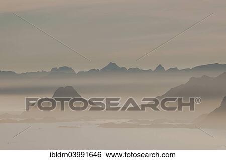 "View from Glomtinden mountain over the Henningsvaersund on the Vestvagoy island, Lofoten, Nordland, Norway, Europe" View Large Photo Image Stock Photograph - "View from Glomtinden mountain over the Henningsvaersund on the Vestvagoy island, Lofoten, Nordland, Norway, Europe". Fotosearch