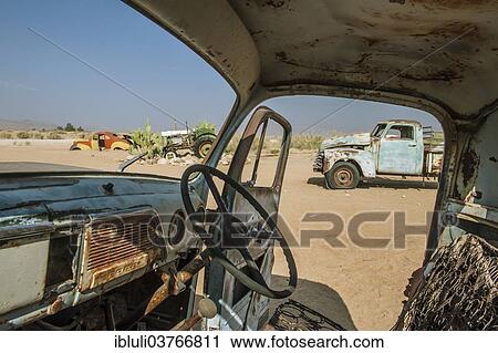 "View from inside a car wreck, Solitaire, Khomas Region, Namibia, Africa" View Large Photo Image Stock Image - "View from inside a car wreck, Solitaire, Khomas Region, Namibia, Africa". Fotosearch