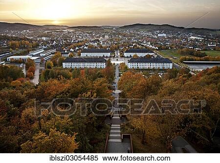 "View from Juebergturms tower over Sauerlandpark in autumn and the city center of Hemer, Hemer, North Rhine-Westphalia, Germany, Europe" View Large Photo Image Stock Photography - "View from Juebergturms tower over Sauerlandpark in autumn and the city center of Hemer, Hemer, North Rhine-Westphalia, Germany, Europe". Fotosearch