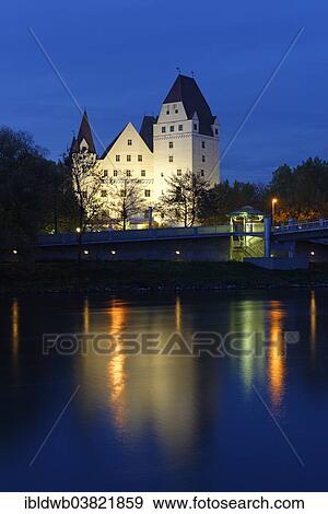 "View from Klenzepark across the Danube River towards the Neue Schloss or New Castle, Ingolstadt, Upper Bavaria, Bavaria, Germany, Europe" View Large Photo Image Stock Photo - "View from Klenzepark across the Danube River towards the Neue Schloss or New Castle, Ingolstadt, Upper Bavaria, Bavaria, Germany, Europe". Fotosearch